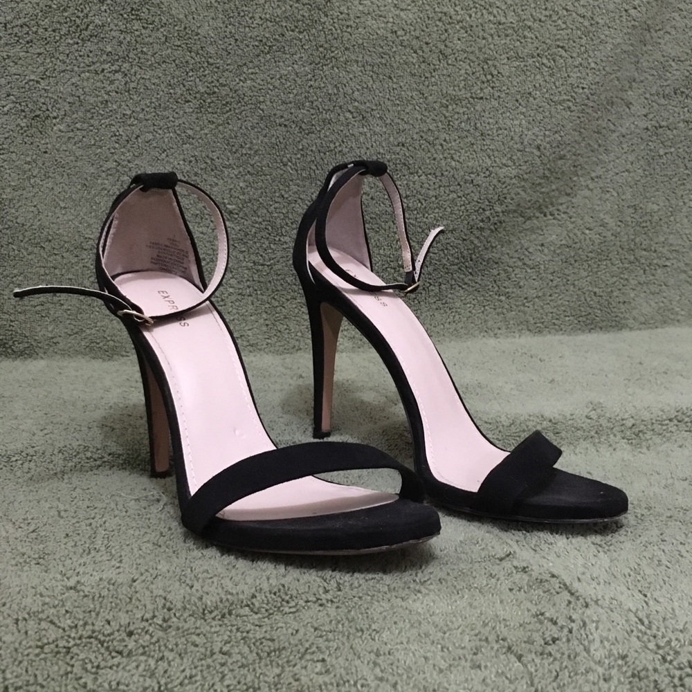 Express suede heels